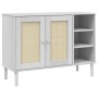 SENJA sideboard rattan look white pine wood 112x40x80 cm by , Sideboards - Ref: Foro24-358029, Price: 118,99 €, Discount: %