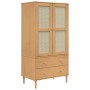 Armario SENJA aspecto de ratán madera pino marrón 90x55x175 cm de , Armarios roperos - Ref: Foro24-358034, Precio: 283,79 €, ...