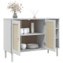 SENJA Sideboard Rattanoptik Kiefernholz weiß 112x40x80 cm von , Sideboards - Ref: Foro24-358029, Preis: 119,99 €, Rabatt: %