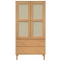 Armario SENJA aspecto de ratán madera pino marrón 90x55x175 cm de , Armarios roperos - Ref: Foro24-358034, Precio: 283,79 €, ...