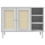 SENJA sideboard rattan look white pine wood 112x40x80 cm by , Sideboards - Ref: Foro24-358029, Price: 118,99 €, Discount: %