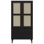 Armario SENJA aspecto de ratán madera pino negro 90x55x175 cm de , Armarios roperos - Ref: Foro24-358036, Precio: 372,97 €, D...