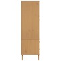 Armario SENJA aspecto de ratán madera pino marrón 90x55x175 cm de , Armarios roperos - Ref: Foro24-358034, Precio: 283,79 €, ...