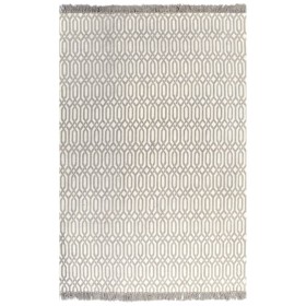 Alfombra de algodón Kilim con estampado gris topo 160x230 cm de vidaXL, Alfombras - Ref: Foro24-246552, Precio: 49,61 €, Desc...