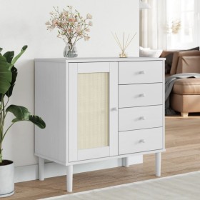 SENJA Sideboard Rattanoptik weißes Kiefernholz 80x40x80 cm von , Sideboards - Ref: Foro24-358038, Preis: 100,48 €, Rabatt: %