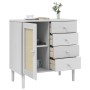 SENJA sideboard rattan look white pine wood 80x40x80 cm by , Sideboards - Ref: Foro24-358038, Price: 100,55 €, Discount: %