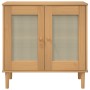 Aparador SENJA aspecto de ratán madera pino marrón 80x35x80 cm de , Aparadores - Ref: Foro24-358031, Precio: 82,07 €, Descuen...