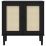 SENJA sideboard rattan look black pine wood 80x35x80 cm by , Sideboards - Ref: Foro24-358033, Price: 123,03 €, Discount: %