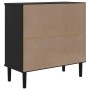 SENJA sideboard rattan look black pine wood 80x35x80 cm by , Sideboards - Ref: Foro24-358033, Price: 123,03 €, Discount: %