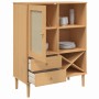 SENJA tall sideboard rattan look brown wood 90x40x112 cm by , Sideboards - Ref: Foro24-358052, Price: 136,00 €, Discount: %