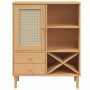 Aparador alto SENJA aspecto de ratán madera marrón 90x40x112 cm de , Aparadores - Ref: Foro24-358052, Precio: 136,00 €, Descu...