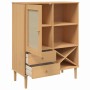 SENJA tall sideboard rattan look brown wood 90x40x112 cm by , Sideboards - Ref: Foro24-358052, Price: 136,00 €, Discount: %