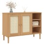 Aparador SENJA aspecto de ratán madera pino marrón 112x40x80 cm de , Aparadores - Ref: Foro24-358028, Precio: 118,99 €, Descu...