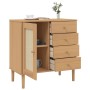 SENJA sideboard rattan look brown pine wood 80x40x80 cm by , Sideboards - Ref: Foro24-358037, Price: 100,55 €, Discount: %