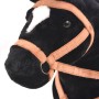 Caballo de juguete de pie de peluche negro de vidaXL, Animales de peluche - Ref: Foro24-91310, Precio: 78,46 €, Descuento: %