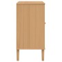 Aparador SENJA aspecto de ratán madera pino marrón 80x40x80 cm de , Aparadores - Ref: Foro24-358037, Precio: 100,55 €, Descue...