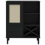 Aparador alto SENJA aspecto de ratán madera negro 90x40x112 cm de , Aparadores - Ref: Foro24-358054, Precio: 136,00 €, Descue...