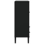 SENJA high sideboard black wood rattan look 90x40x112 cm by , Sideboards - Ref: Foro24-358054, Price: 136,10 €, Discount: %