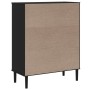 SENJA high sideboard black wood rattan look 90x40x112 cm by , Sideboards - Ref: Foro24-358054, Price: 136,00 €, Discount: %