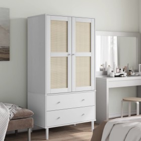 SENJA Kleiderschrank Rattanoptik Weißkiefernholz 90x55x175 cm von , Kleiderschränke - Ref: Foro24-358035, Preis: 304,99 €, Ra...