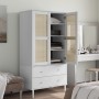 SENJA Kleiderschrank Rattanoptik Weißkiefernholz 90x55x175 cm von , Kleiderschränke - Ref: Foro24-358035, Preis: 304,85 €, Ra...