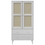 Armario SENJA aspecto de ratán madera pino blanco 90x55x175 cm de , Armarios roperos - Ref: Foro24-358035, Precio: 322,33 €, ...