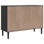 SENJA sideboard rattan look black pine wood 112x40x80 cm by , Sideboards - Ref: Foro24-358030, Price: 153,07 €, Discount: %