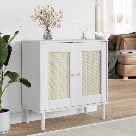 SENJA sideboard rattan look white pine wood 80x35x80 cm by , Sideboards - Ref: Foro24-358032, Price: 81,99 €, Discount: %