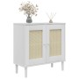 SENJA sideboard rattan look white pine wood 80x35x80 cm by , Sideboards - Ref: Foro24-358032, Price: 81,99 €, Discount: %