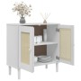 SENJA sideboard rattan look white pine wood 80x35x80 cm by , Sideboards - Ref: Foro24-358032, Price: 81,99 €, Discount: %