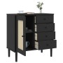 SENJA sideboard rattan look black pine wood 80x40x80 cm by , Sideboards - Ref: Foro24-358039, Price: 100,55 €, Discount: %