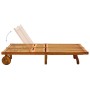 Garden sunbed for 2 people with solid acacia wood and cushions by , Loungers - Ref: Foro24-3061378, Price: 392,34 €, Discount: %