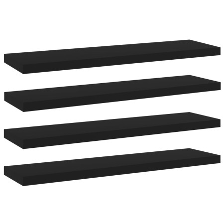 Shelf shelves 4 pcs black plywood 40x10x1.5cm by , Shelves - Ref: Foro24-805124, Price: 18,74 €, Discount: %