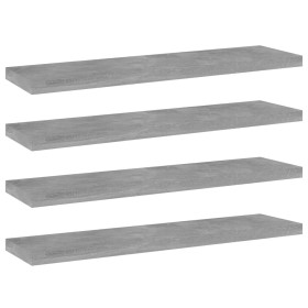 Shelf shelving unit 4 units gray concrete plywood 40x10x1.5cm by , Shelves - Ref: Foro24-805130, Price: 16,41 €, Discount: %