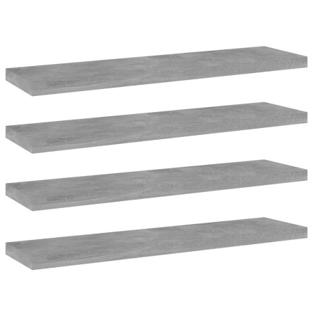 Shelf shelving unit 4 units gray concrete plywood 40x10x1.5cm by , Shelves - Ref: Foro24-805130, Price: 16,75 €, Discount: %