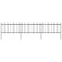 Garden fence with black steel spear points 5.1x1 m by , fence panels - Ref: Foro24-277613, Price: 269,67 €, Discount: %