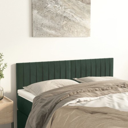 Headboards 2 units dark green velvet 72x5x78/88 cm by , Headboards and footboards - Ref: Foro24-346253, Price: 59,99 €, Disco...