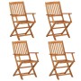 Folding 5-piece solid acacia wood garden dining set by , Garden sets - Ref: Foro24-3058261, Price: 341,99 €, Discount: %