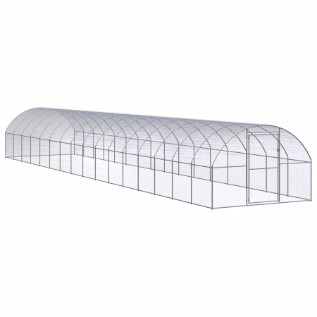 Galvanized steel outdoor chicken coop 3x16x2 m by , Cages and habitats for small animals - Ref: Foro24-3095469, Price: 841,97...