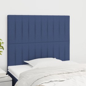 Headboards 2 units of blue fabric 100x5x78/88 cm by , Headboards and footboards - Ref: Foro24-3116566, Price: 67,99 €, Discou...