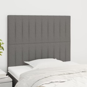 Cabeceros 2 unidades de tela gris oscuro 80x5x78/88 cm de , Cabeceros y pies de cama - Ref: Foro24-3116545, Precio: 62,99 €, ...