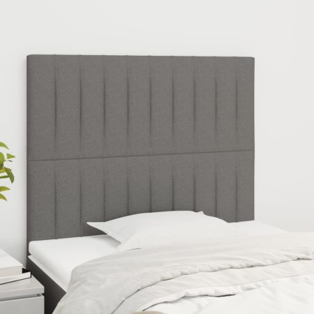 Cabeceros 2 unidades de tela gris oscuro 80x5x78/88 cm de , Cabeceros y pies de cama - Ref: Foro24-3116545, Precio: 62,57 €, ...