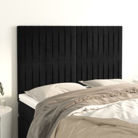 Headboards 4 units black velvet 72x5x78/88 cm by , Headboards and footboards - Ref: Foro24-3116620, Price: 109,70 €, Discount: %