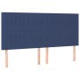 Cabeceros 4 unidades de tela azul 100x5x78/88 cm de , Cabeceros y pies de cama - Ref: Foro24-3116598, Precio: 124,74 €, Descu...