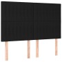 Cabeceros 4 unidades tela negro 72x5x78/88 cm de , Cabeceros y pies de cama - Ref: Foro24-3116570, Precio: 110,99 €, Descuent...