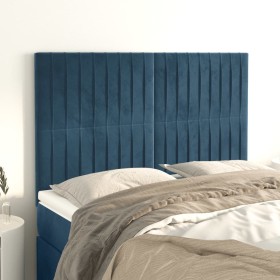 Headboards 4 units dark blue velvet 72x5x78/88 cm by , Headboards and footboards - Ref: Foro24-3116622, Price: 109,55 €, Disc...