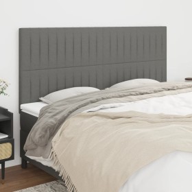 Headboards 4 units of dark gray fabric 100x5x78/88 cm by , Headboards and footboards - Ref: Foro24-3116593, Price: 127,29 €, ...