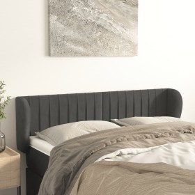 Dark gray velvet headboard 147x23x78/88 cm by , Headboards and footboards - Ref: Foro24-3117431, Price: 68,40 €, Discount: %