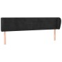 Black velvet headboard 163x23x78/88 cm by , Headboards and footboards - Ref: Foro24-3117340, Price: 68,86 €, Discount: %