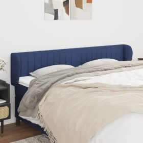 Blue fabric headboard 203x23x78/88 cm by , Headboards and footboards - Ref: Foro24-3117410, Price: 74,99 €, Discount: %